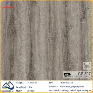 Sàn Nhựa Dán Keo Giả Vân Gỗ Comforts 3mm CF307