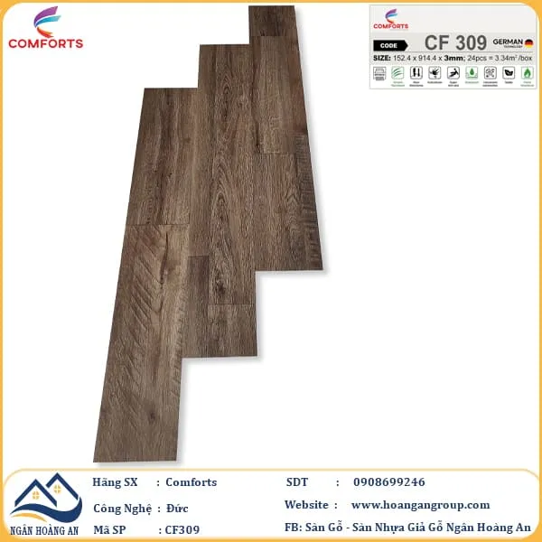 Sàn Nhựa Dán Keo Comforts Giả Vân Gỗ Sàn Nhựa Dán Keo Comforts Giả Vân Gỗ