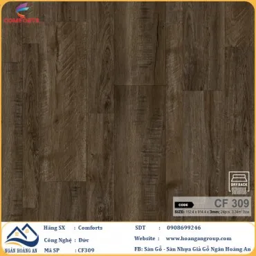 Sàn Nhựa Dán Keo Giả Vân Gỗ Comforts 3mm CF309