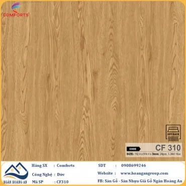 Sàn Nhựa Dán Keo Giả Vân Gỗ Comforts 3mm CF310