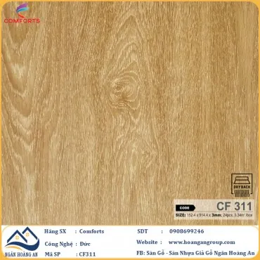 Sàn Nhựa Dán Keo Giả Vân Gỗ Comforts 3mm CF311