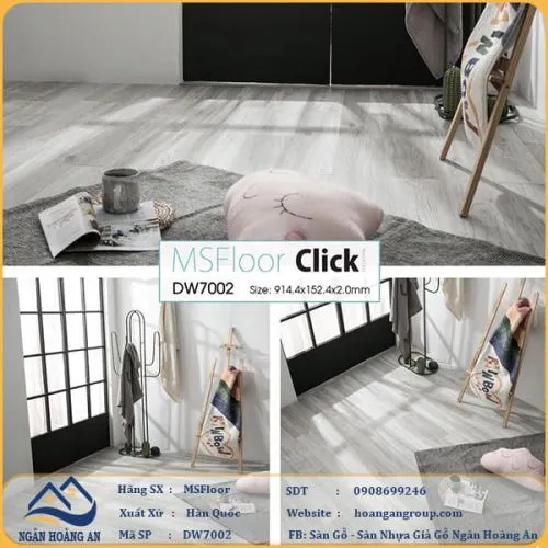 Sàn Nhựa Giả Gỗ Dán Keo MsFloor DW7002