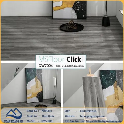Sàn Nhựa Giả Gỗ Dán Keo MsFloor DW7004