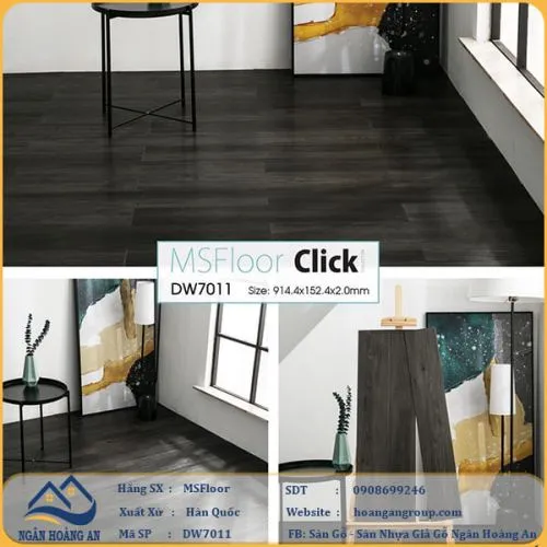 Sàn Nhựa Giả Gỗ Dán Keo MsFloor DW7011