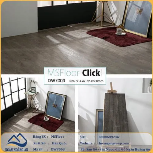  Sàn Nhựa Giả Gỗ Dán Keo MsFloor DW7003
