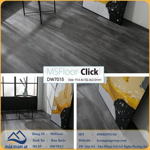 Sàn Nhựa Giả Gỗ Dán Keo MsFloor DW7015
