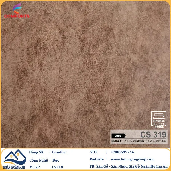 Sàn Nhựa Dán Keo Giả Vân Đá Comforts 3mm Sàn Nhựa Dán Keo Giả Vân Đá Comforts 3mm