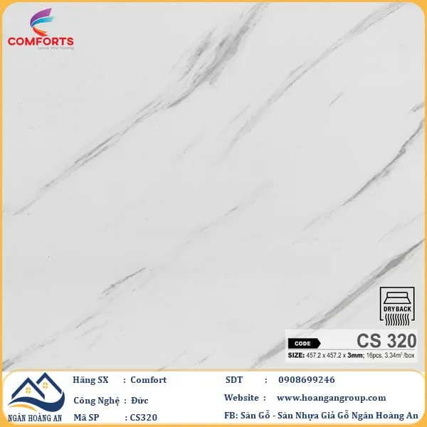 Sàn Nhựa Dán Keo Giả Vân Đá Comforts 3mm Sàn Nhựa Dán Keo Giả Vân Đá Comforts 3mm