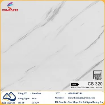 Sàn Nhựa Dán Keo Giả Vân Đá Comforts 3mm CS320