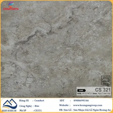 Sàn Nhựa Dán Keo Giả Vân Đá Comforts 3mm CS321