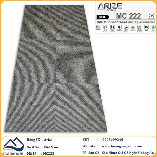 Sàn Nhựa Dán Keo Giả Vân Đá Arize 3mm