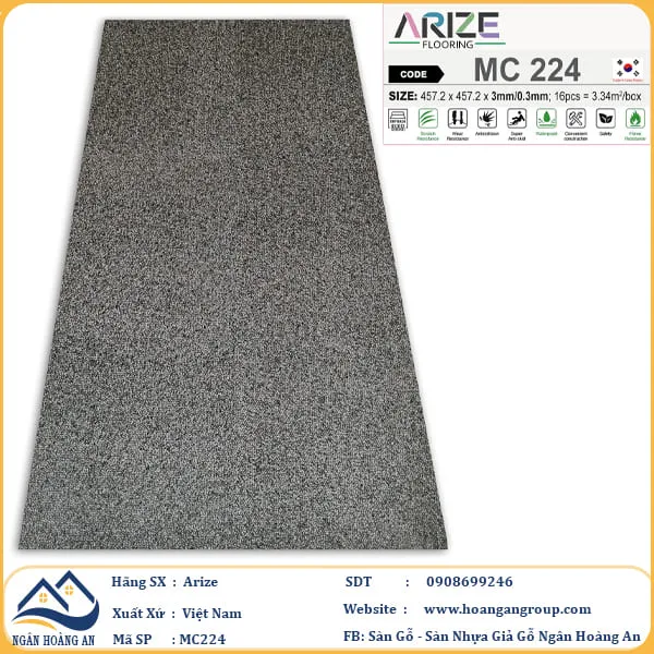 Sàn Nhựa Dán Keo Giả Vân Đá Arize 3mm Sàn Nhựa Dán Keo Giả Vân Đá Arize 3mm