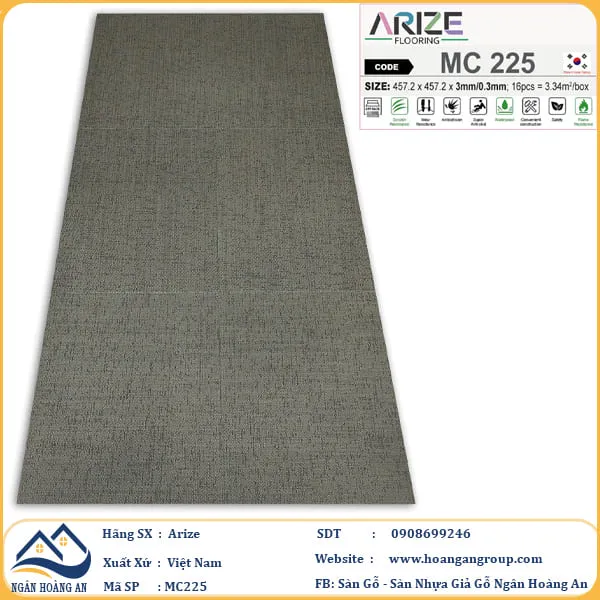 Sàn Nhựa Dán Keo Giả Vân Đá Arize 3mm