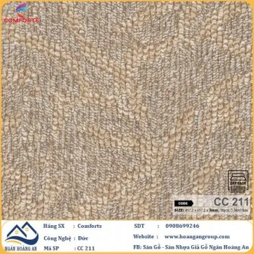 Sàn Nhựa Dán Keo Giả Vân Thảm Comforts 3mm CC211