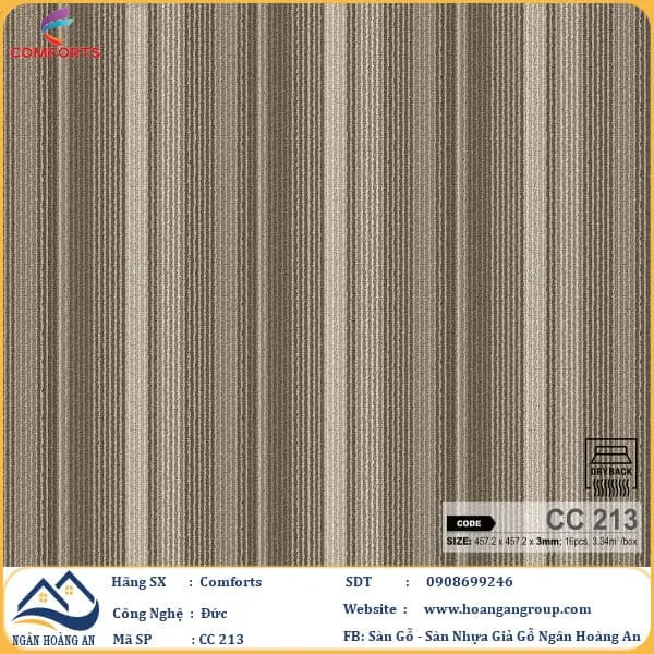 Sàn Nhựa Dán Keo Giả Vân Đá Comforts 3mm