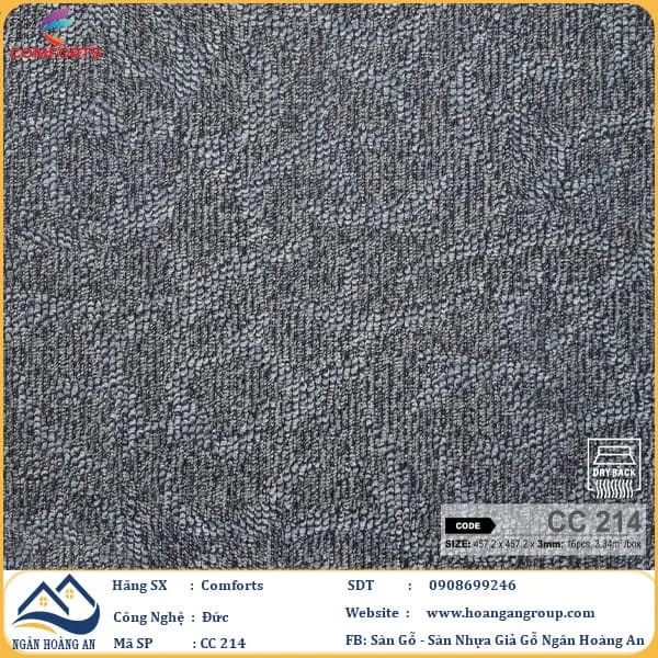 Sàn Nhựa Dán Keo Giả Vân Đá Comforts 3mm