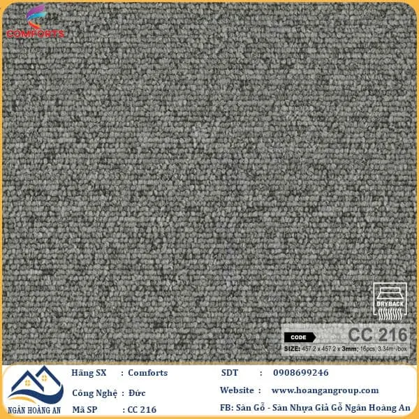 Sàn Nhựa Dán Keo Giả Vân Đá Comforts 3mm