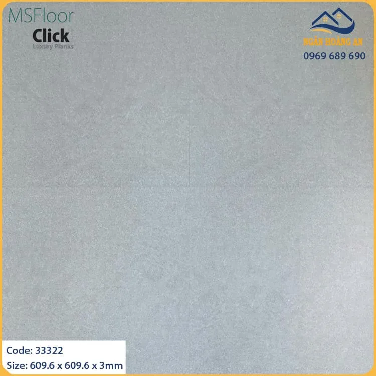 Sàn Nhựa Dán Keo Giả Xi Măng MsFloor 33322 Dày 3mm