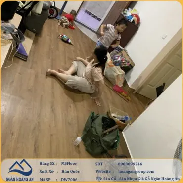 Công Trình Sàn Nhựa Dán Keo MSFloor DW7006 tại Quận 7, TP Hồ Chí Minh