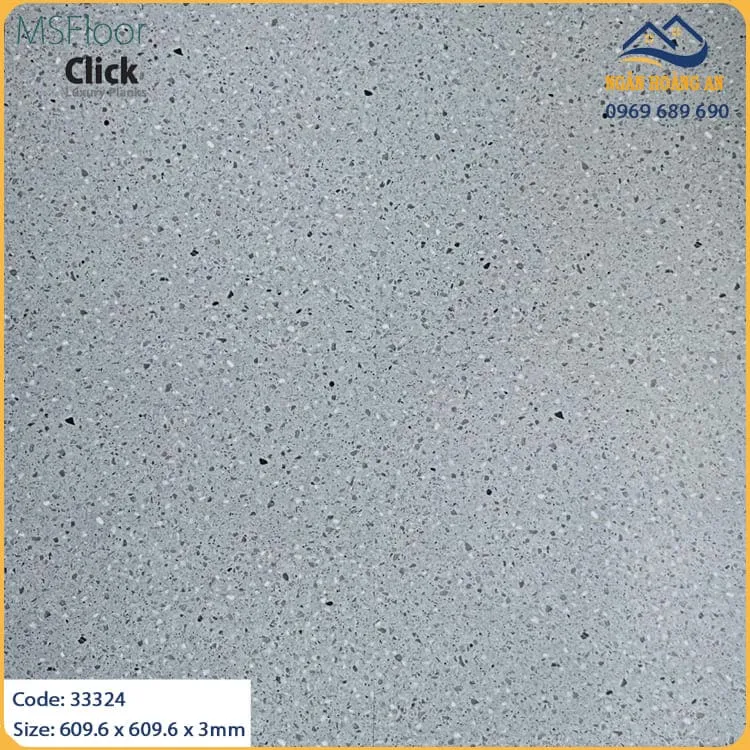 Sàn Nhựa Dán Keo Vân Đá Mài Terrazzo MsFloor 33324 Dày 3mm