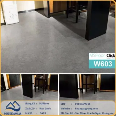 Sàn Nhựa Giả Bê Tông Hàn Quốc MsFloor S603