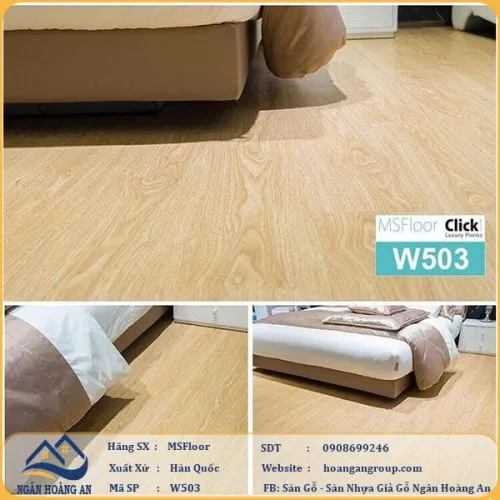 Sàn Nhựa Giả Gỗ Bóc Dán MsFloor W503
