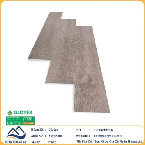 Sàn Nhựa Giả Gỗ Dán Keo Glotex P362