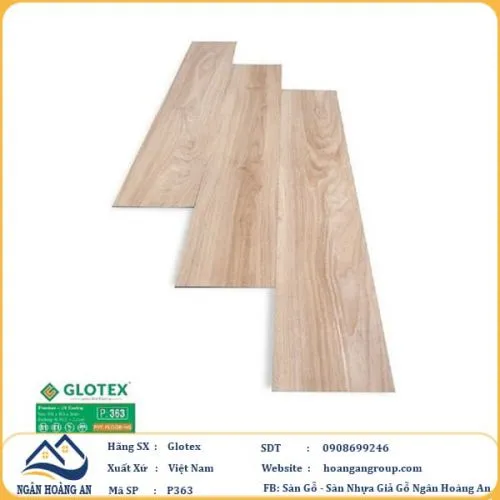 Sàn Nhựa Giả Gỗ Dán Keo Glotex P363