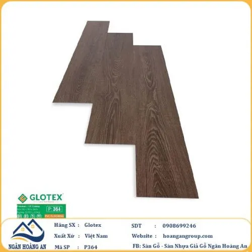 Sàn Nhựa Giả Gỗ Dán Keo Glotex P364