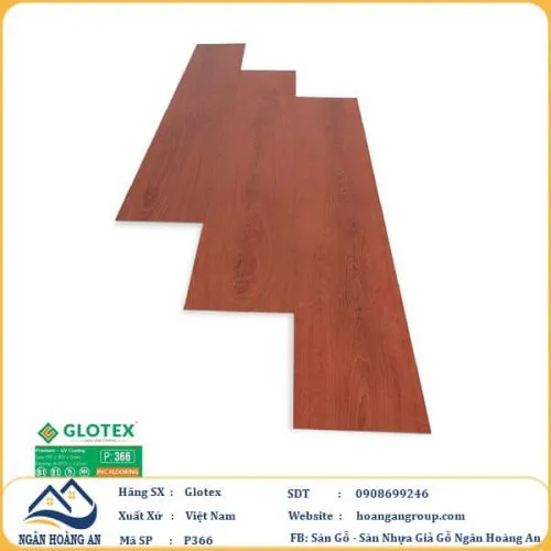 Sàn Nhựa Giả Gỗ Dán Keo Glotex P366