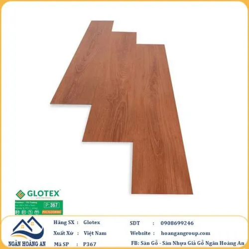 Sàn Nhựa Giả Gỗ Dán Keo Glotex P367