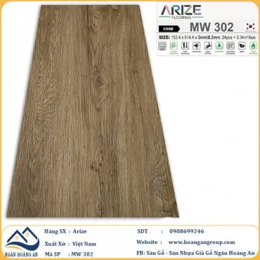 Sàn Nhựa Dán Keo Giả Vân Gỗ Arize 3mm MW302