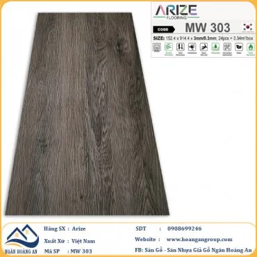 Sàn Nhựa Dán Keo Giả Vân Gỗ Arize 3mm MW303