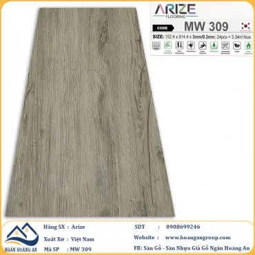Sàn Nhựa Dán Keo Giả Vân Gỗ Arize 3mm MW309