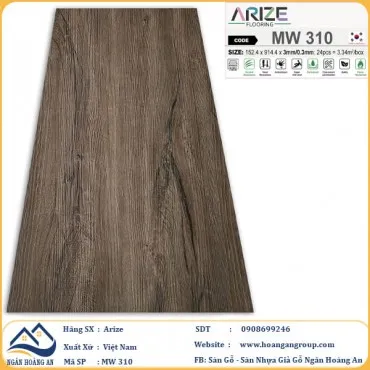Sàn Nhựa Dán Keo Giả Vân Gỗ Arize 3mm MW310