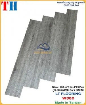 Sàn Nhựa Giả Gỗ Dán Keo 3mm Vinyl Floor W302
