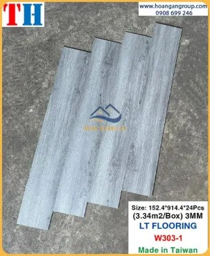 Sàn Nhựa Giả Gỗ Dán Keo 3mm Vinyl Floor W303-1