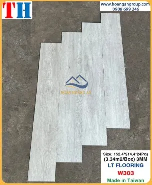 Sàn Nhựa Giả Gỗ Dán Keo 3mm Vinyl Floor W303 