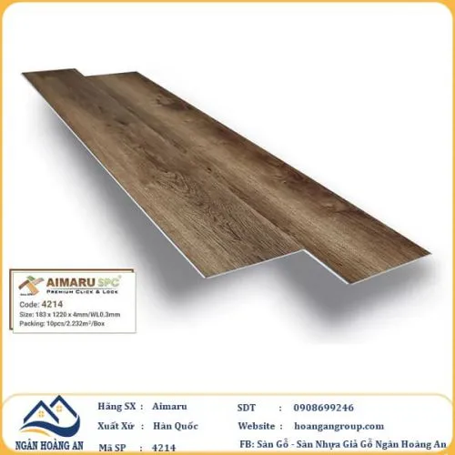 Sàn Nhựa Giả Gỗ hèm Khóa Aimaru 4214