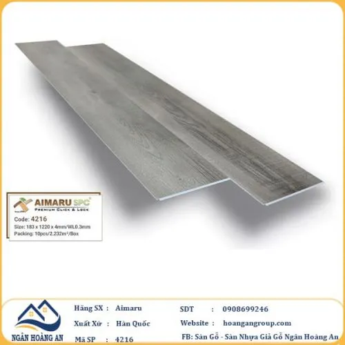 Sàn Nhựa Giả Gỗ Hèm Khóa Aimaru 4216
