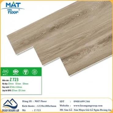 Sàn Nhựa Giả Gỗ Hèm Khóa MAT Floor Z-723 Dày 4mm