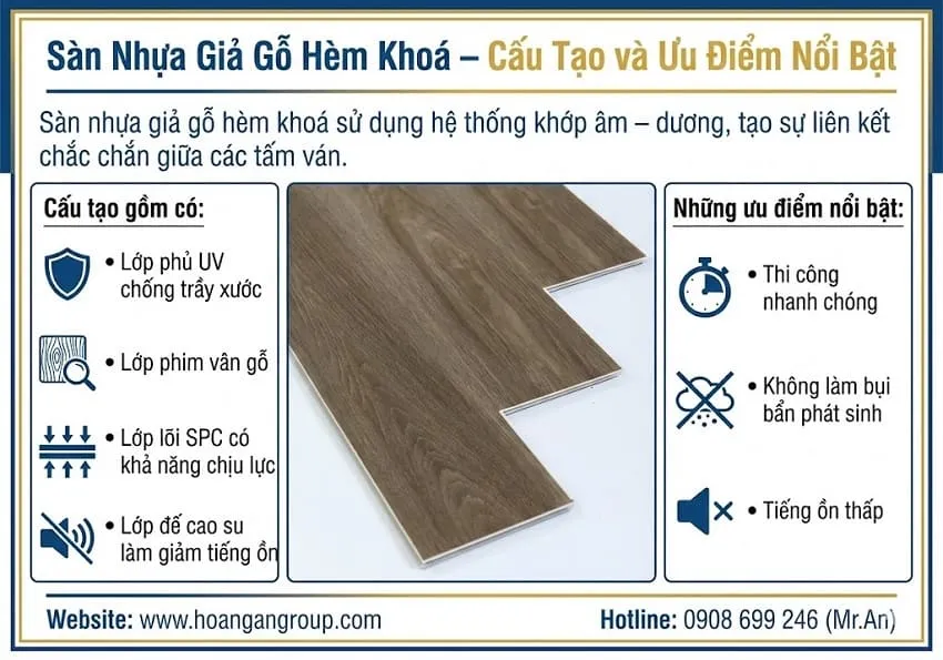 Sàn Nhựa Giả Gỗ Hèm Khoá – Cấu Tạo và Ưu Điểm Nổi Bật Sàn Nhựa Giả Gỗ Hèm Khoá – Cấu Tạo và Ưu Điểm Nổi Bật