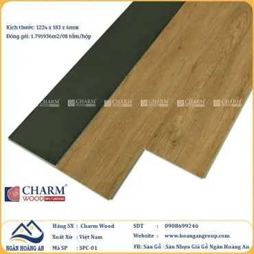 Sàn Nhựa Giả Gỗ Hèm Khóa Charm Wood SPC01
