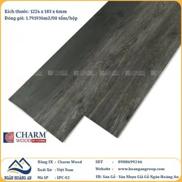 Sàn Nhựa Giả Gỗ Hèm Khóa Charm Wood SPC02