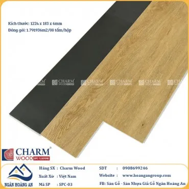 Sàn Nhựa Giả Gỗ Hèm Khóa Charm Wood SPC03