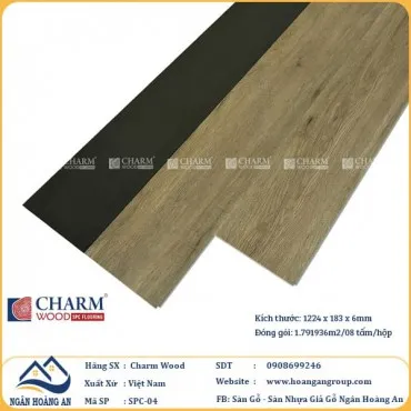 Sàn Nhựa Giả Gỗ Hèm Khóa Charm Wood SPC04