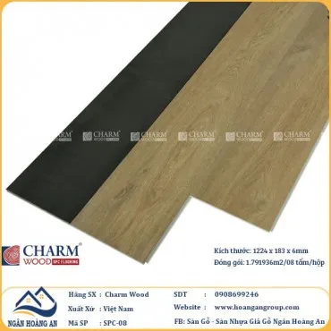 Sàn Nhựa Giả Gỗ Hèm Khóa Charm Wood SPC08