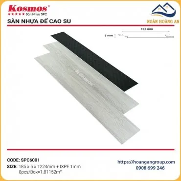 Sàn Nhựa Giả Gỗ Hèm Khóa Kosmos Đế Cao Su 5mm SPC6001