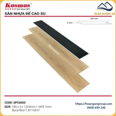 Sàn Nhựa Giả Gỗ Hèm Khóa Kosmos Đế Cao Su 5mm SPC6002