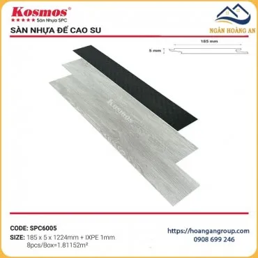 Sàn Nhựa Giả Gỗ Hèm Khóa Kosmos Đế Cao Su 5mm SPC6005